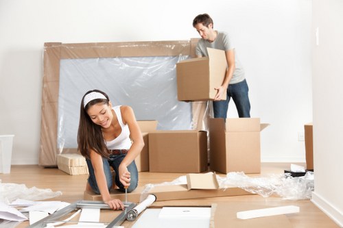 Organised household storage ideas in Lowermorden living space